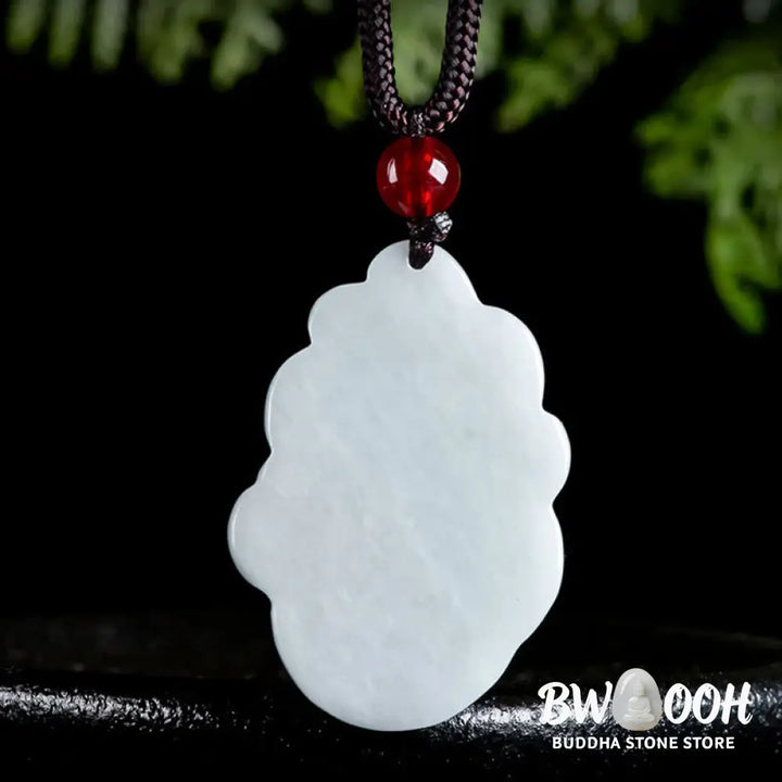 Buddha Stones Natural Jade Nine Tailed Fox Luck Necklace Pendant - BWOOOH - Jade(Prosperity♥Abundance) - Necklaces &amp;