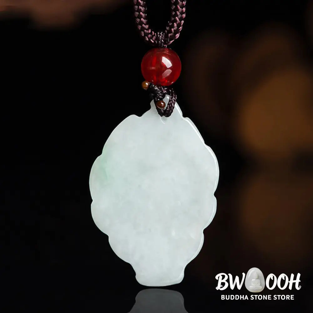 Buddha Stones Natural Jade Nine Tailed Fox Luck Prosperity Necklace Pendant - BWOOOH - Jade (Prosperity ♥ Abundance)
