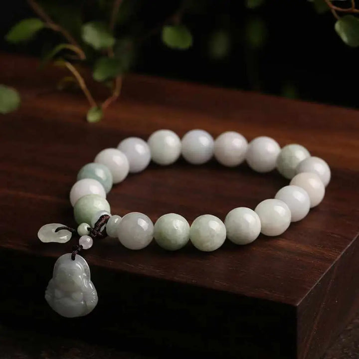 Buddha Stones Natural Jade Pi Xiu Buddha Gourd Apple Success Bracelet - BWOOOH - Buddha - Bracelet