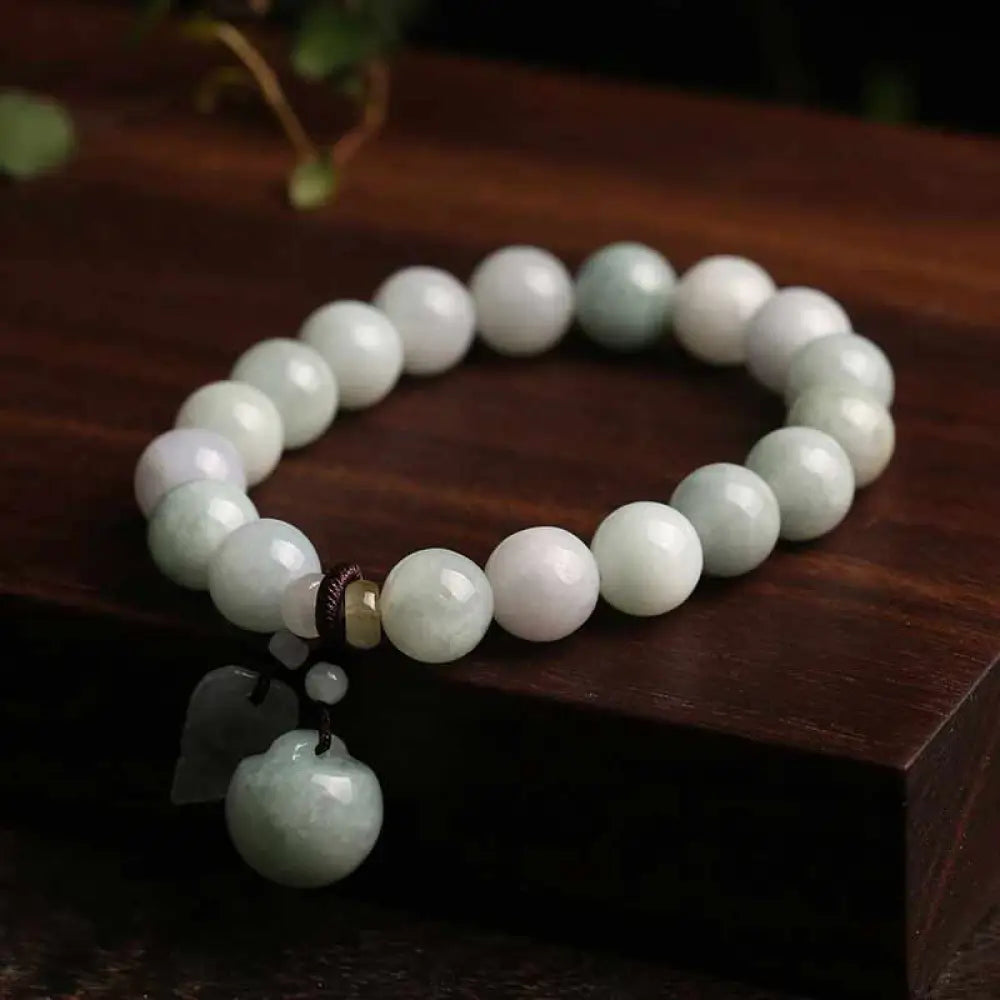 Buddha Stones Natural Jade Pi Xiu Buddha Gourd Apple Success Bracelet - BWOOOH - Apple - Bracelet