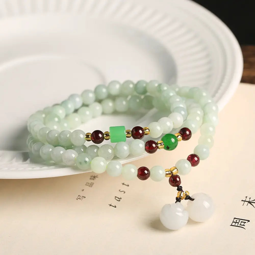 Buddha Stones Natural Jade Pixiu Buddha Abundance Bracelet - BWOOOH - 3 - Bracelet