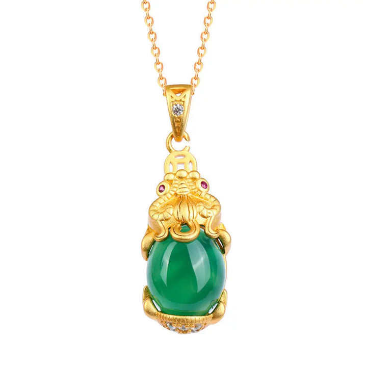 BWOOOH natural jade PiXiu balance wealth protection feng shui necklace pendant