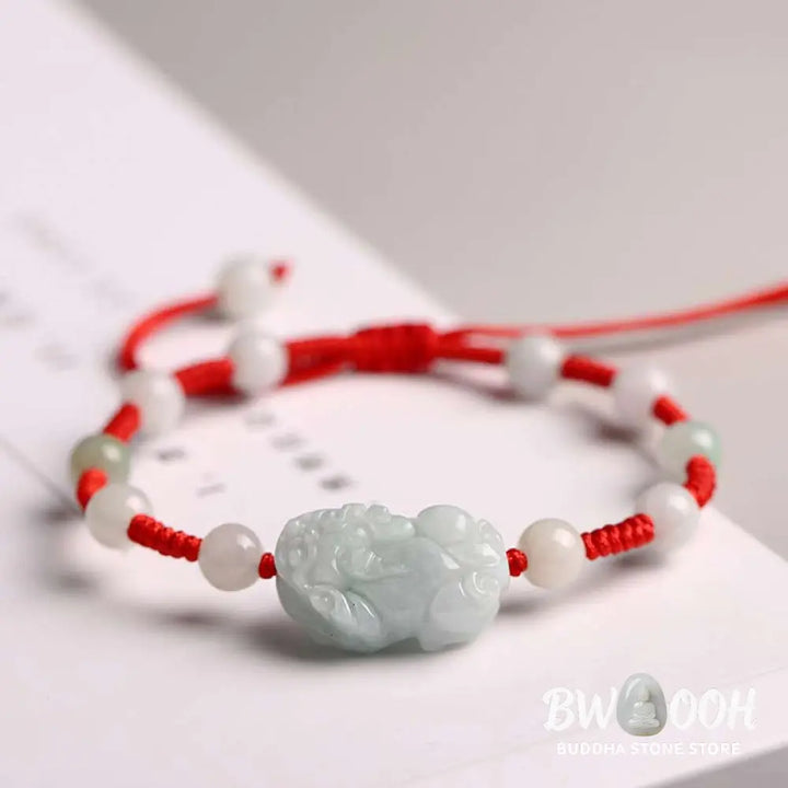 Buddha Stones Natural Jade PiXiu Luck Bracelet - Bracelet