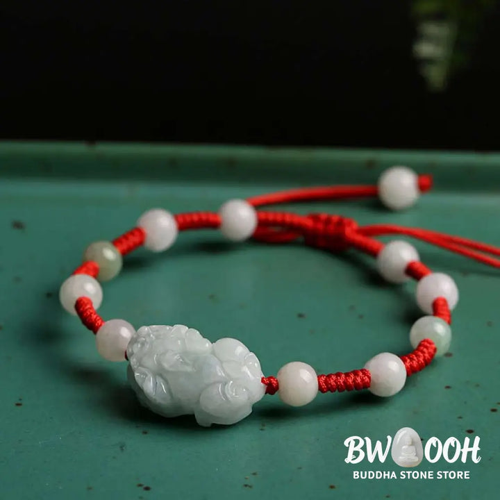 Buddha Stones Natural Jade PiXiu Luck Bracelet - Bracelet