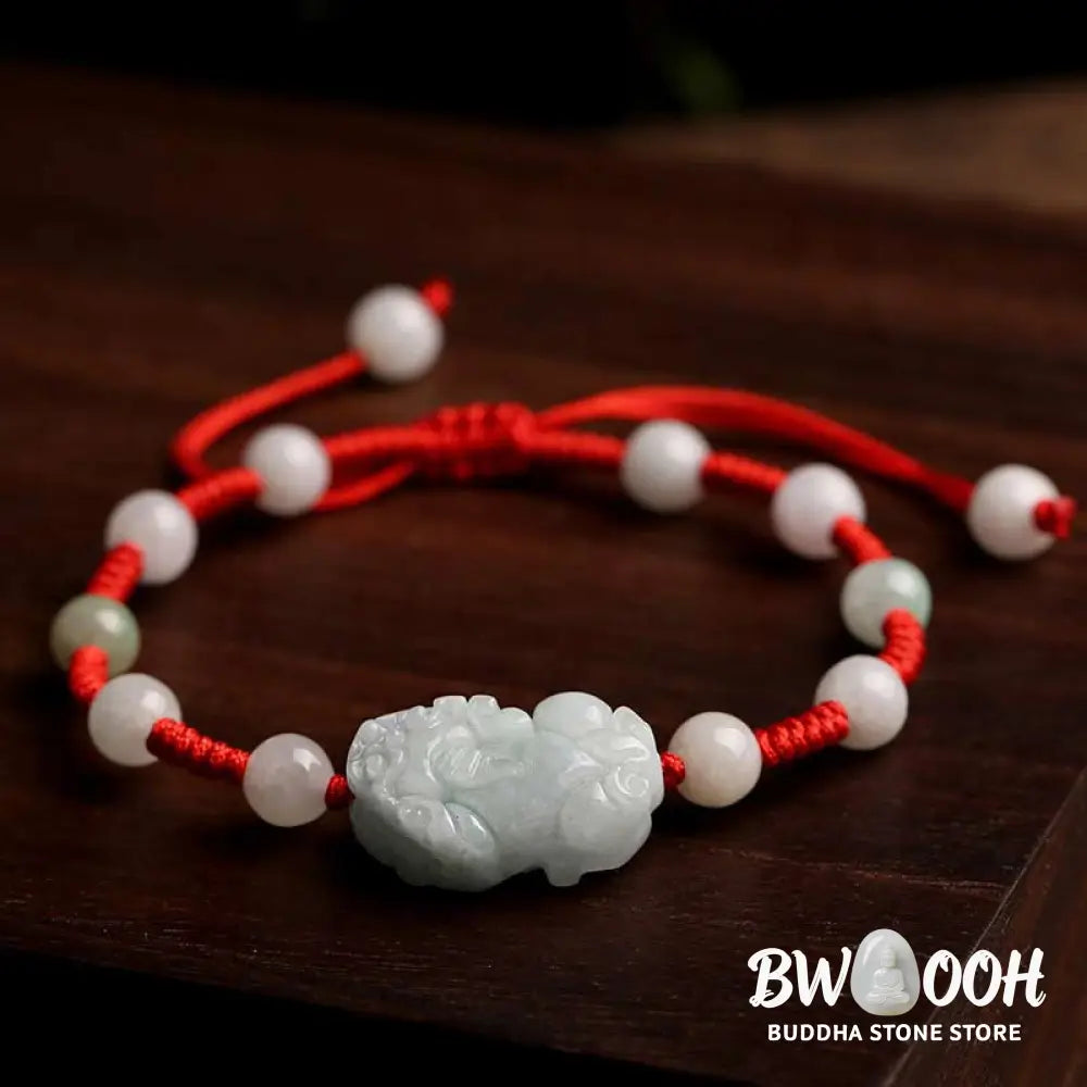 Buddha Stones Natural Jade PiXiu Luck Bracelet - Bracelet