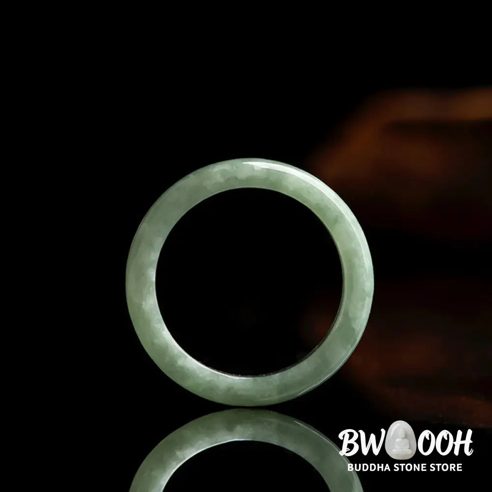 Buddha Stones Natural Jade Prosperity Abundance Ring - BWOOOH - Ring