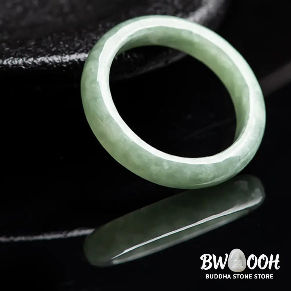 Buddha Stones Natural Jade Prosperity Abundance Ring - BWOOOH - Ring