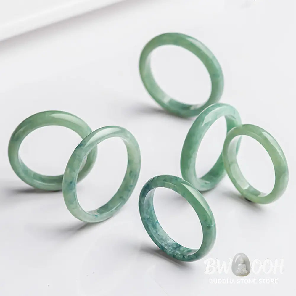 Buddha Stones Natural Jade Prosperity Abundance Ring - BWOOOH - Ring
