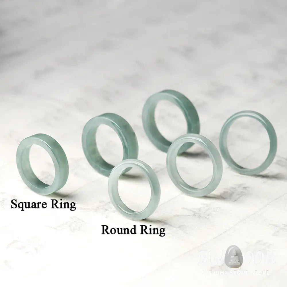 Buddha Stones Natural Jade Prosperity Luck Ring - BWOOOH - Ring