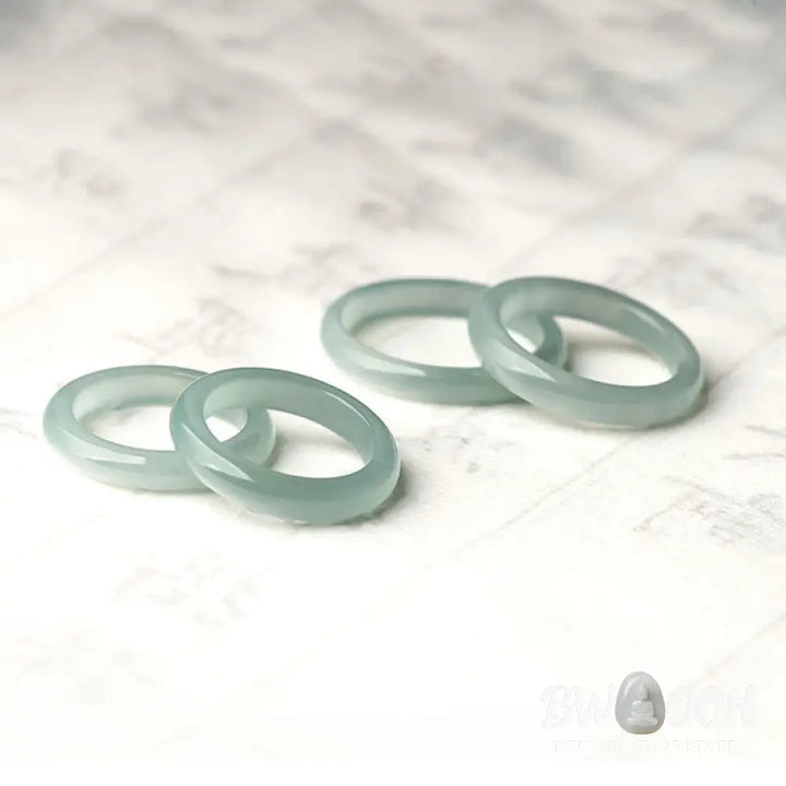 Buddha Stones Natural Jade Prosperity Luck Ring - BWOOOH - Ring