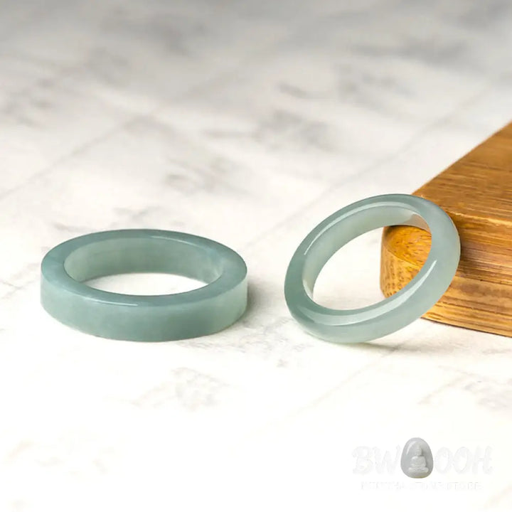 Buddha Stones Natural Jade Prosperity Luck Ring - BWOOOH - Ring