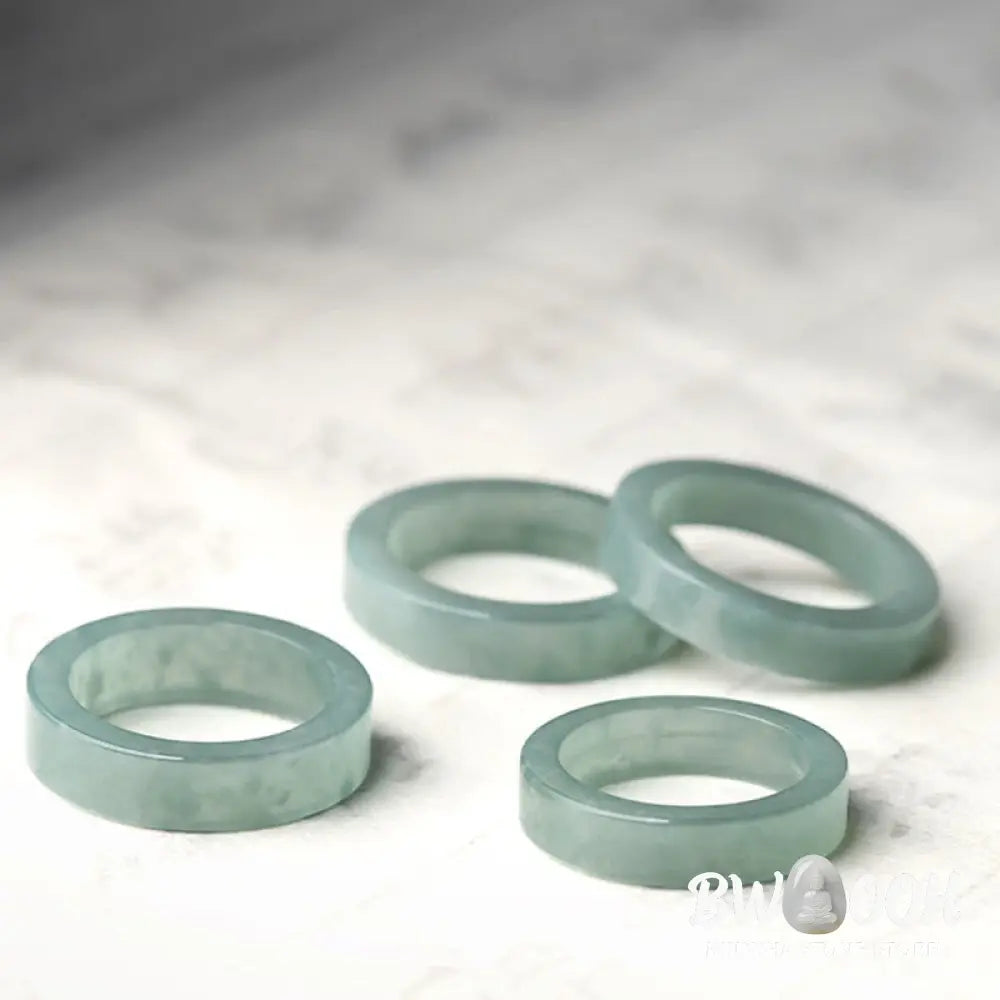 Buddha Stones Natural Jade Prosperity Luck Ring - BWOOOH - Ring