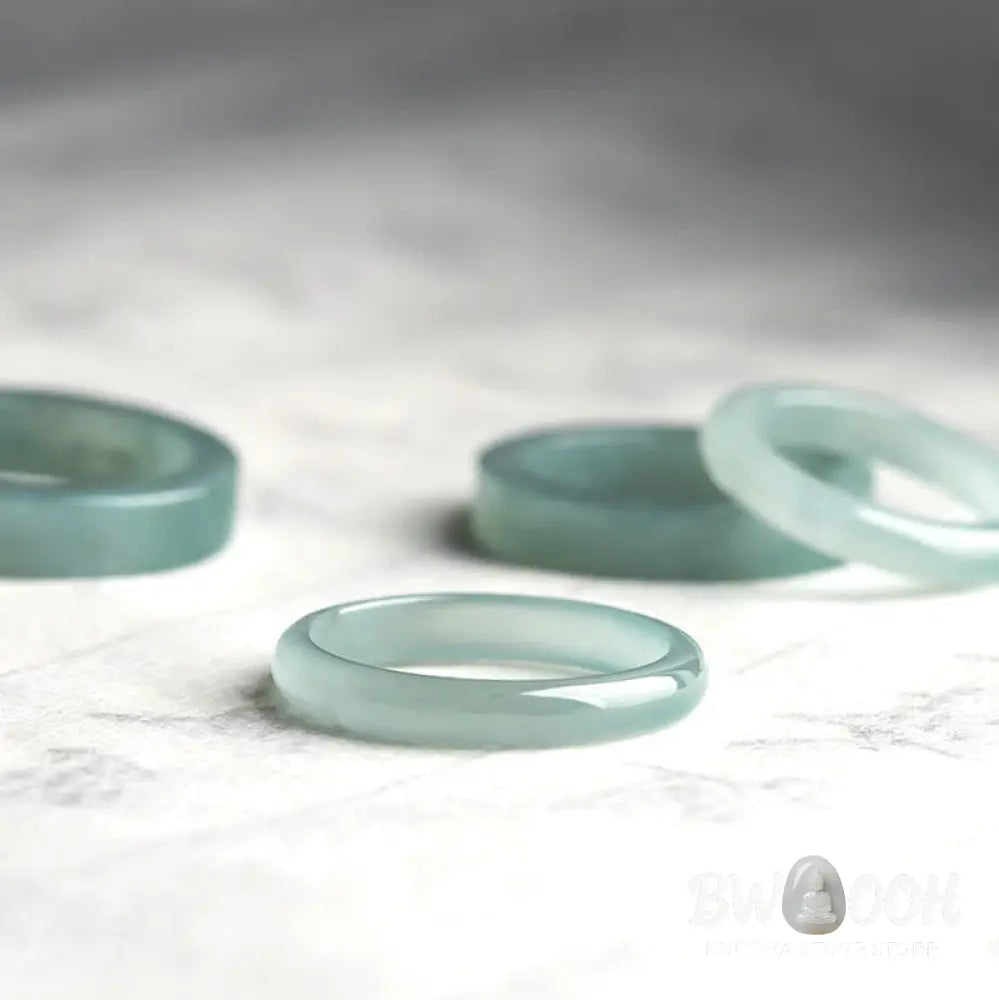 Buddha Stones Natural Jade Prosperity Luck Ring - BWOOOH - Ring
