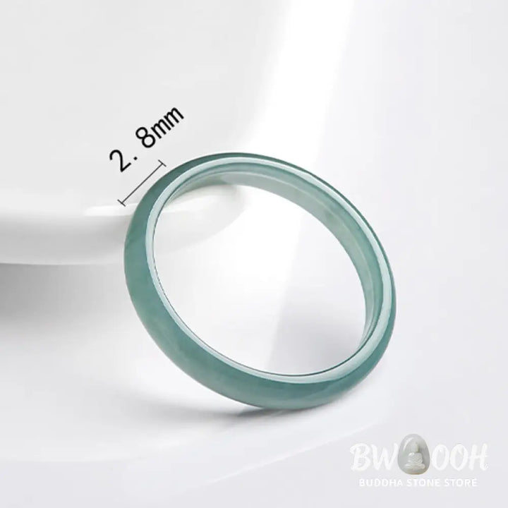 Buddha Stones Natural Jade Prosperity Protection Ring - BWOOOH - Ring