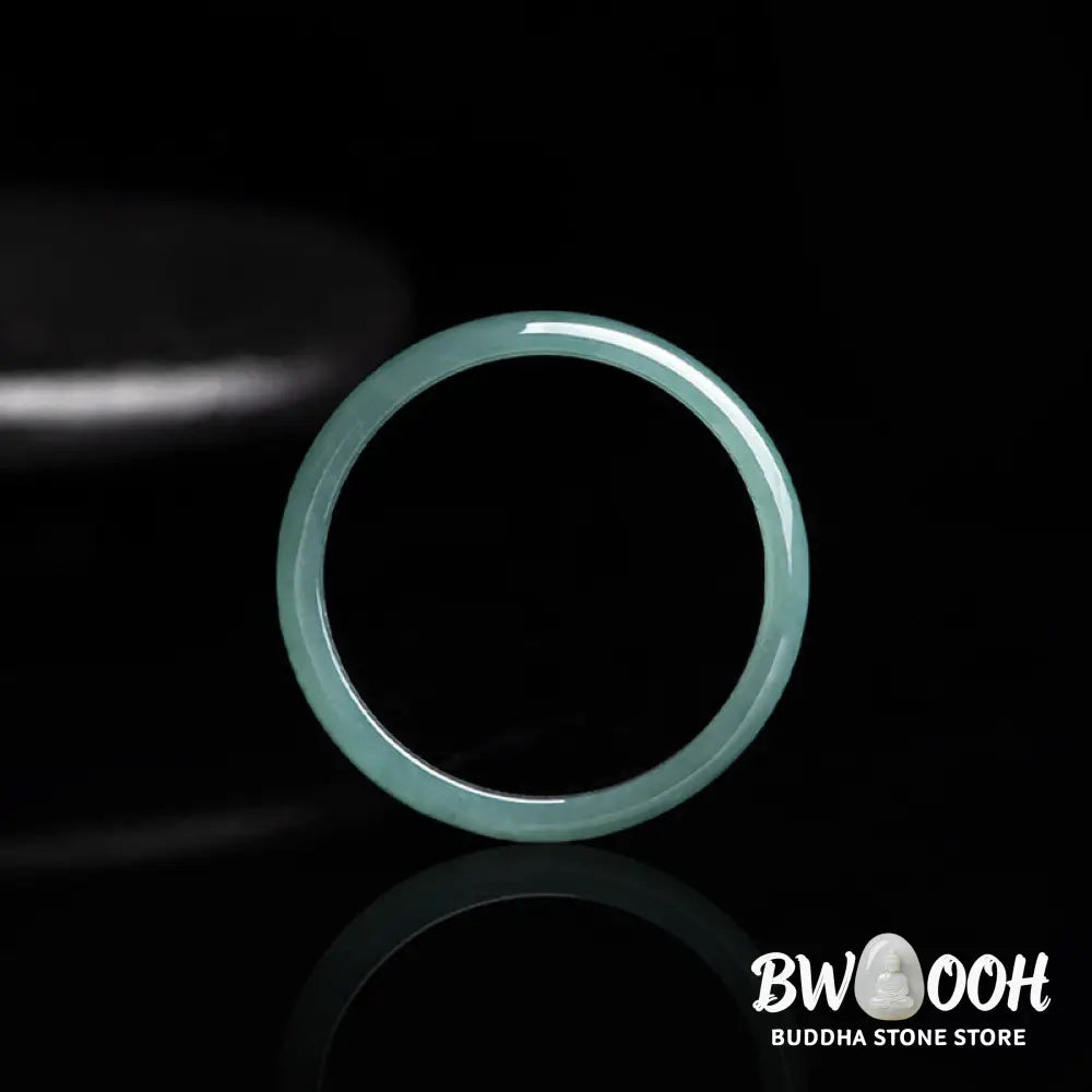 Buddha Stones Natural Jade Prosperity Protection Ring - BWOOOH - Ring
