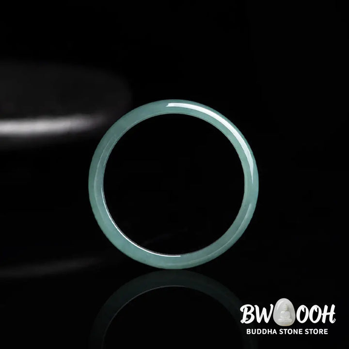 Buddha Stones Natural Jade Prosperity Protection Ring - BWOOOH - Ring