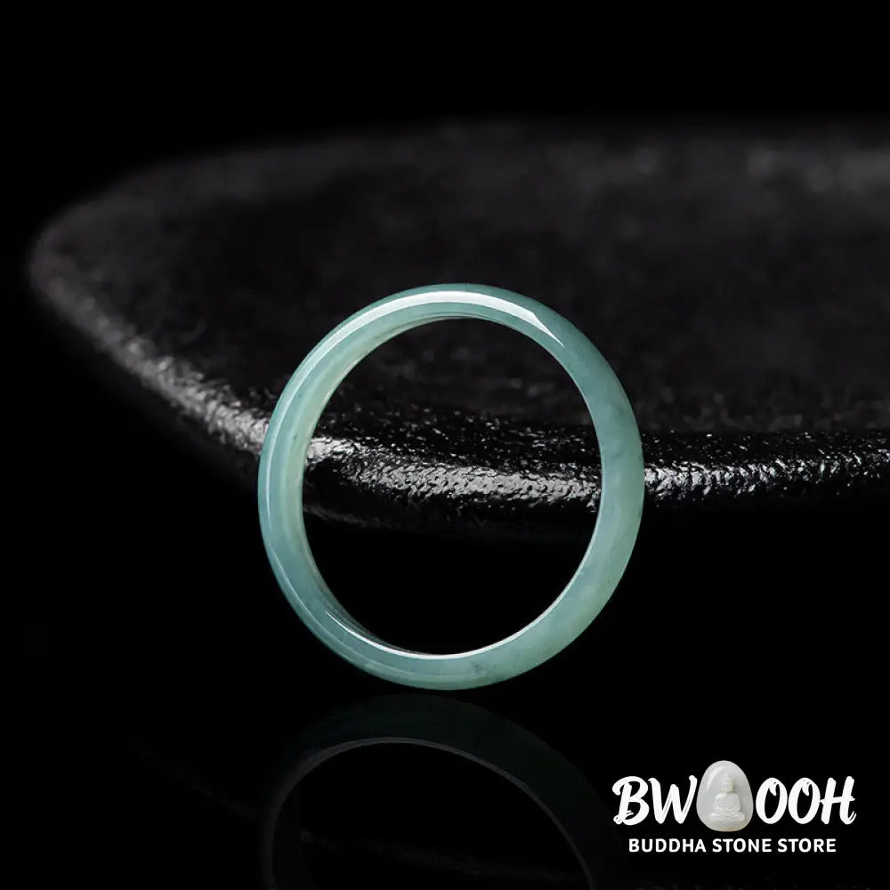 Buddha Stones Natural Jade Prosperity Protection Ring - BWOOOH - Ring
