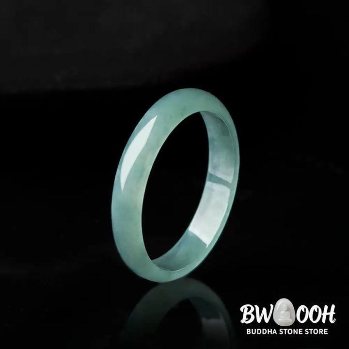 Buddha Stones Natural Jade Prosperity Protection Ring - BWOOOH - Ring