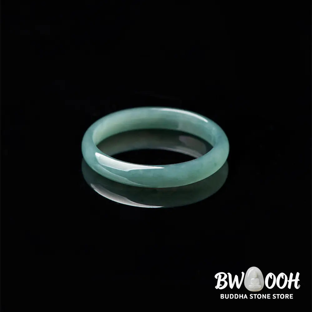 Buddha Stones Natural Jade Prosperity Protection Ring - BWOOOH - Ring