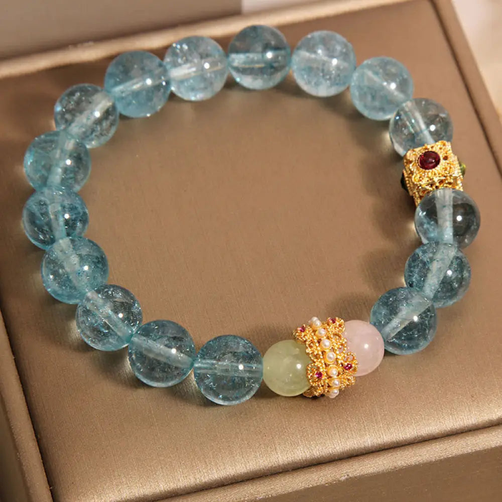 BWOOOH Natural Kyanite Healing Communication Bracelet — Kyanite crystal healing bracelet for spiritual healing and mindful...