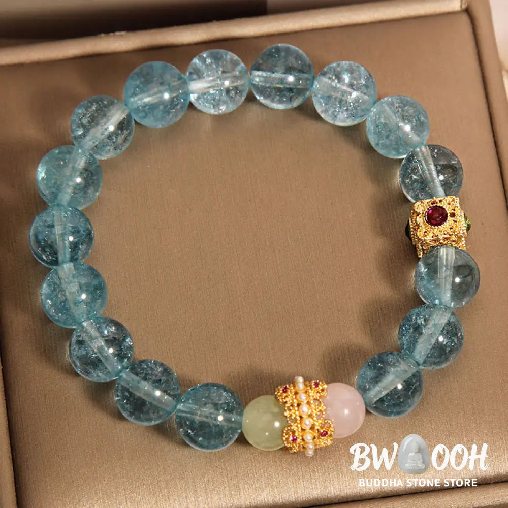 Buddha Stones Natural Kyanite Healing Communication Bracelet - BWOOOH - Kyanite(Wrist Circumference: 14-16cm) - Bracelet