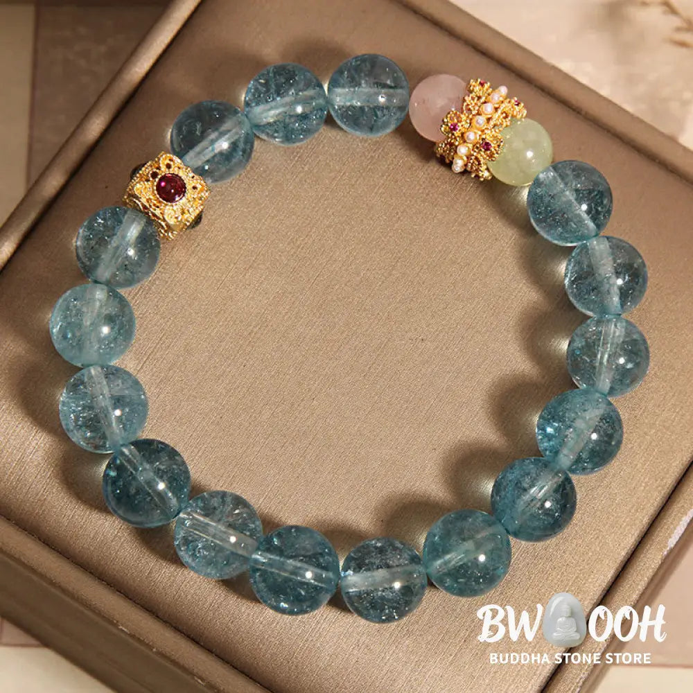 Buddha Stones Natural Kyanite Healing Communication Bracelet - BWOOOH - Kyanite(Wrist Circumference: 14-16cm) - Bracelet