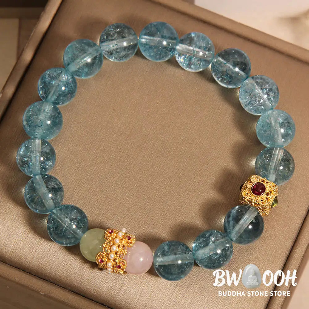 Buddha Stones Natural Kyanite Healing Communication Bracelet - BWOOOH - Kyanite(Wrist Circumference: 14-16cm) - Bracelet
