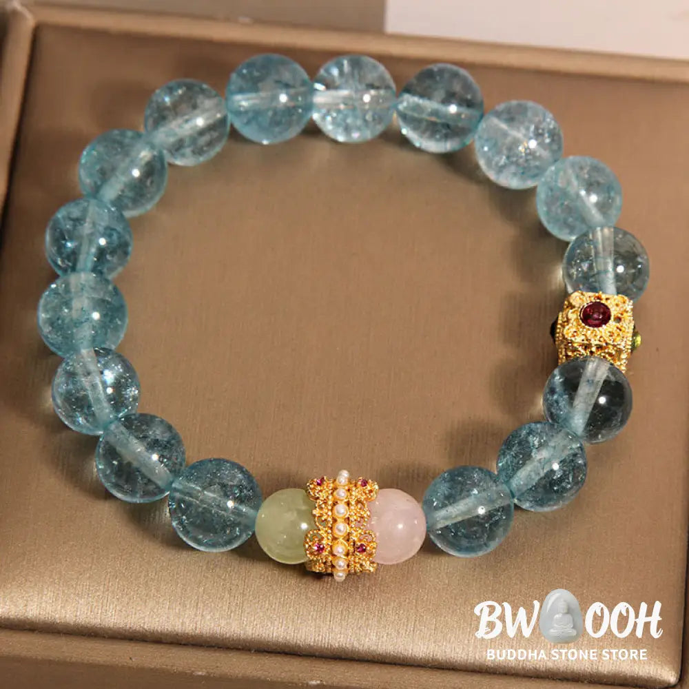 Buddha Stones Natural Kyanite Healing Communication Bracelet - BWOOOH - Kyanite(Wrist Circumference: 14-16cm) - Bracelet