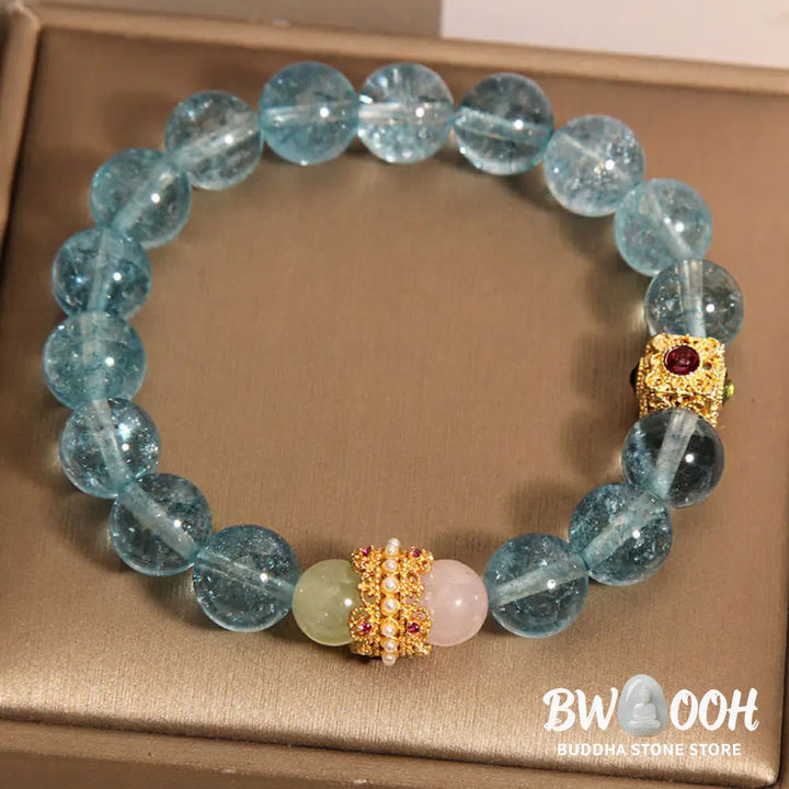 Buddha Stones Natural Kyanite Healing Communication Bracelet - BWOOOH - Kyanite(Wrist Circumference: 14-16cm) - Bracelet