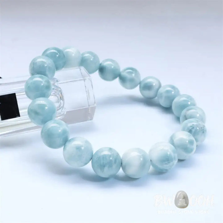 Buddha Stones Natural Larimar Wisdom Confidence Bracelet - BWOOOH - Bracelet