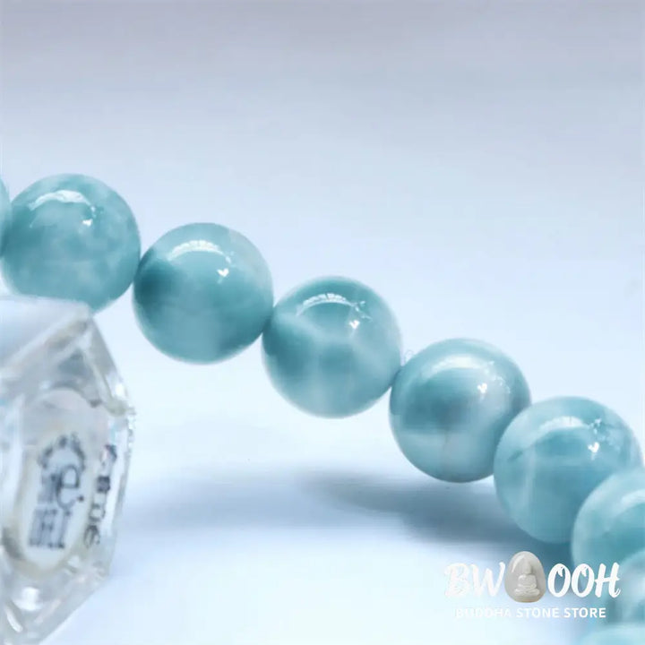 Buddha Stones Natural Larimar Wisdom Confidence Bracelet - BWOOOH - Bracelet