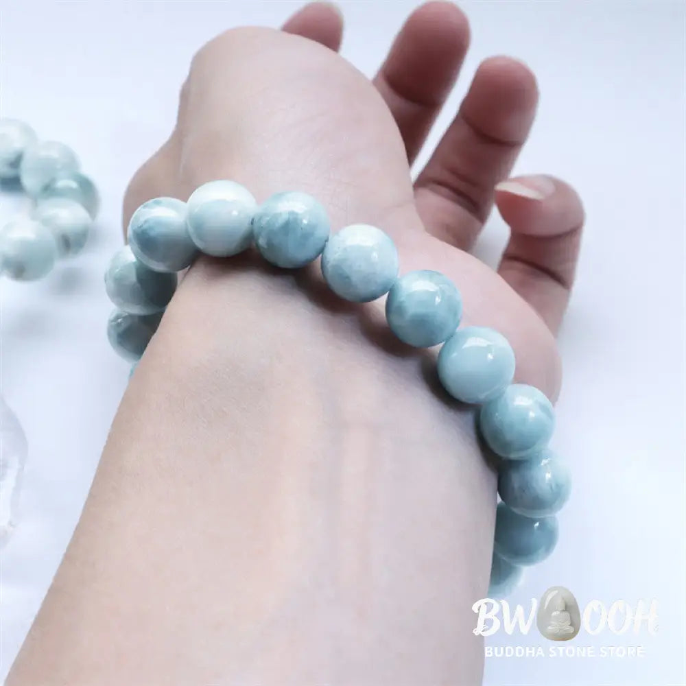 Buddha Stones Natural Larimar Wisdom Confidence Bracelet - BWOOOH - Bracelet