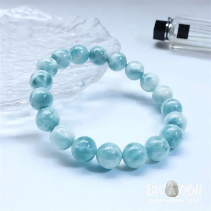 Buddha Stones Natural Larimar Wisdom Confidence Bracelet - BWOOOH - Bracelet