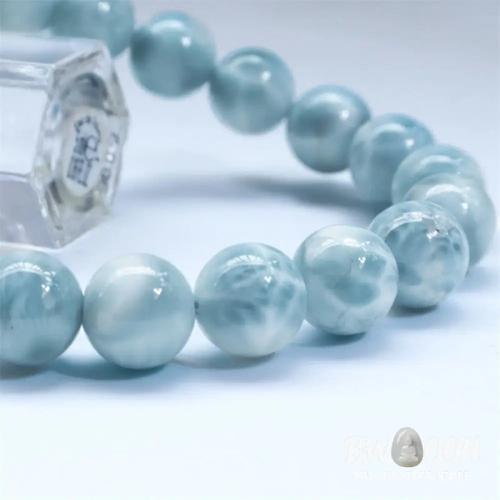 Buddha Stones Natural Larimar Wisdom Confidence Bracelet - BWOOOH - Bracelet