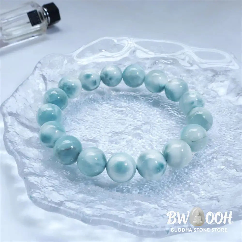 Buddha Stones Natural Larimar Wisdom Confidence Bracelet - BWOOOH - Bracelet