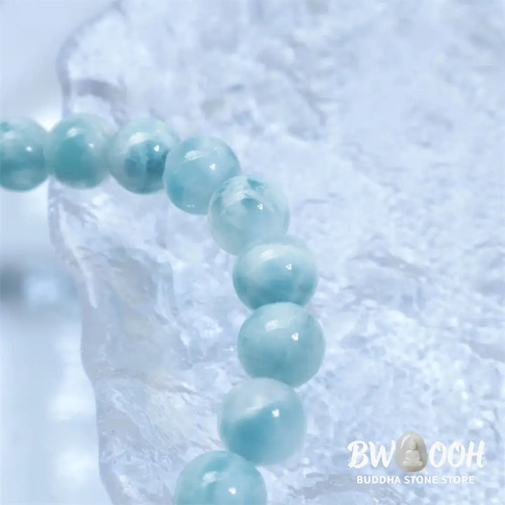Buddha Stones Natural Larimar Wisdom Confidence Bracelet - BWOOOH - Bracelet