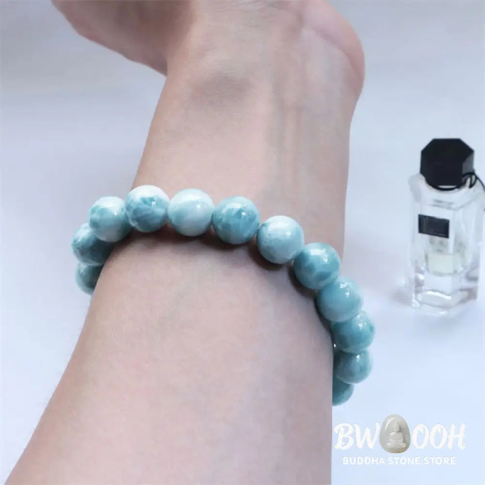 Buddha Stones Natural Larimar Wisdom Confidence Bracelet - BWOOOH - Bracelet