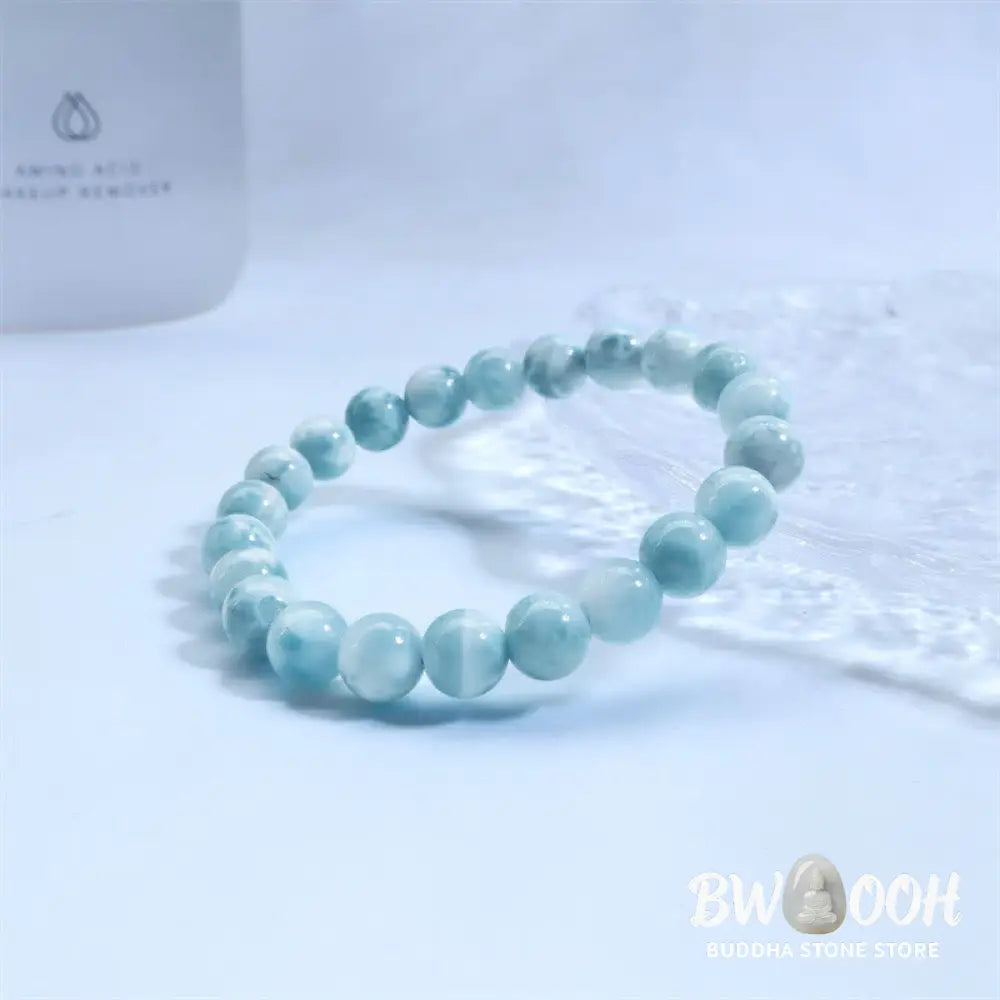Buddha Stones Natural Larimar Wisdom Confidence Bracelet - BWOOOH - Bracelet