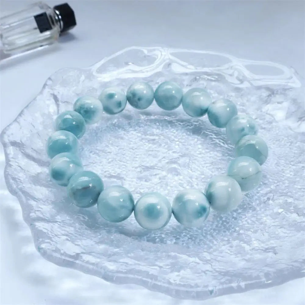 BWOOOH Natural Larimar Wisdom Confidence Bracelet - BWOOOH - Grade A / 7mm(Wrist Circumference 14-16cm)