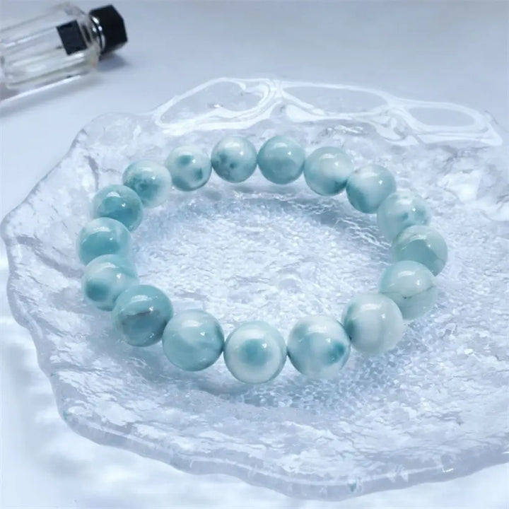 BWOOOH Natural Larimar Wisdom Confidence Bracelet - BWOOOH - Grade A / 7mm(Wrist Circumference 14-16cm)