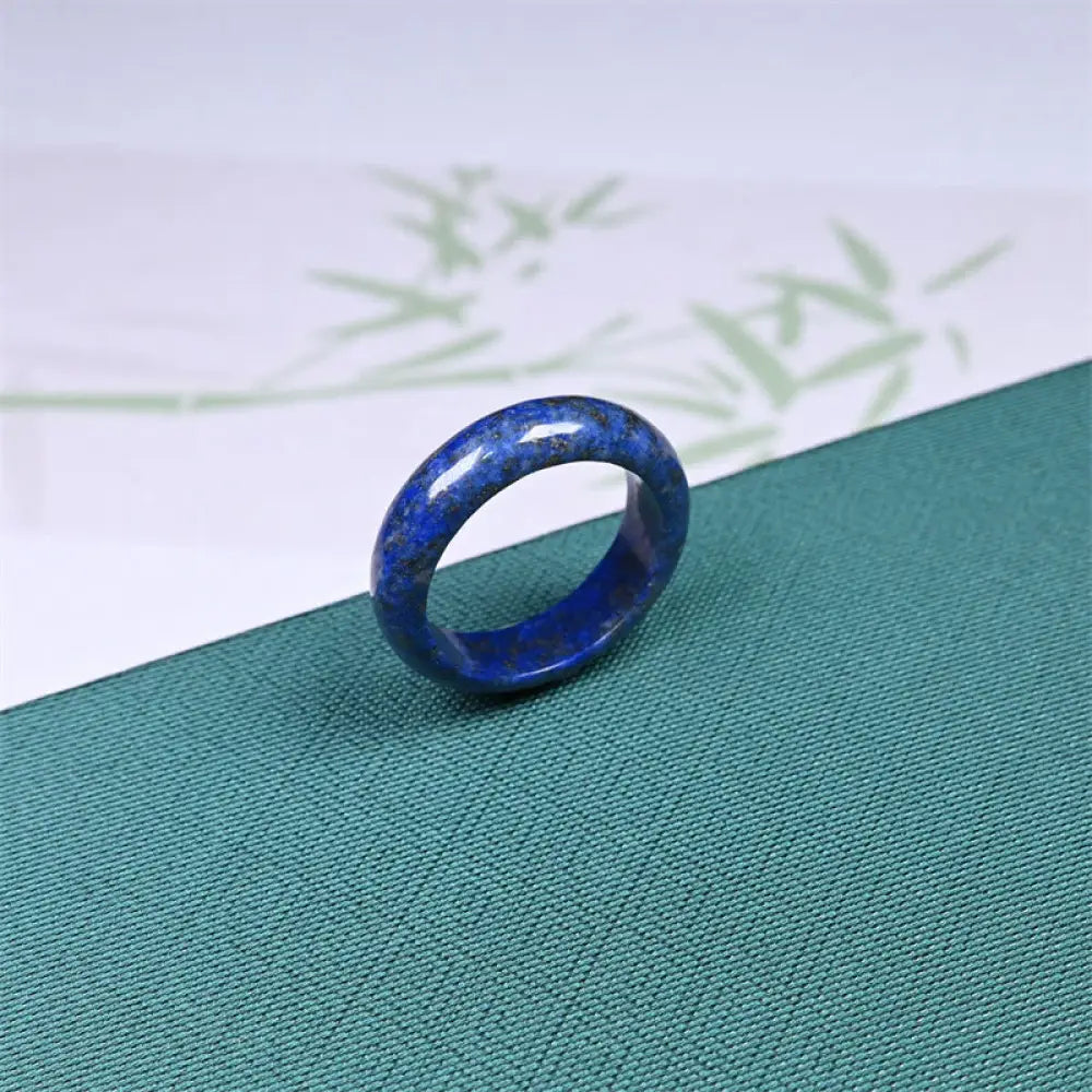 BWOOOH Natural Lazurite Lapis Lazuli Self Care Ring — Lapis Lazuli crystal healing bracelet for spiritual healing and mind...
