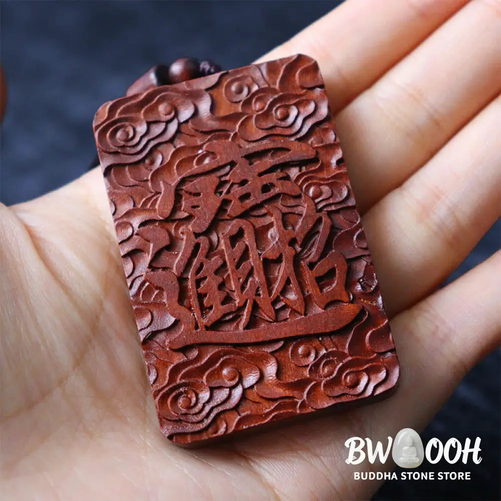Buddha Stones Natural Lightning Struck Jujube Wood PiXiu Copper Coin Good Fortune Necklace Pendant - BWOOOH - Lightning