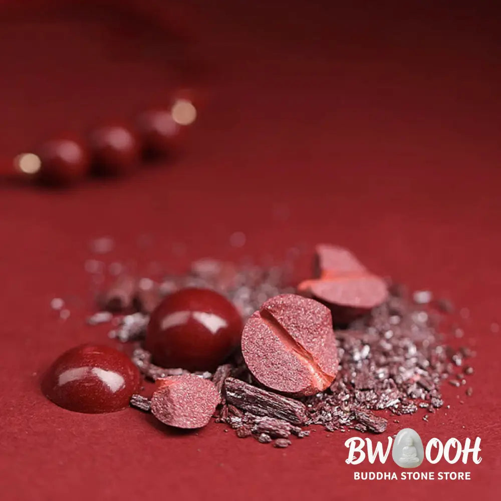 Buddha Stones Natural Lucky Cinnabar Bead Blessing String Bracelet Anklet - BWOOOH - Bracelet