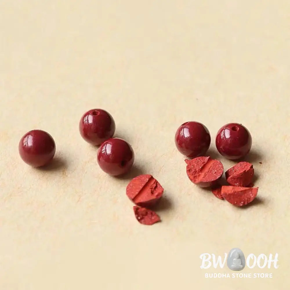 Buddha Stones Natural Lucky Cinnabar Bead Blessing String Bracelet Anklet - BWOOOH - Bracelet