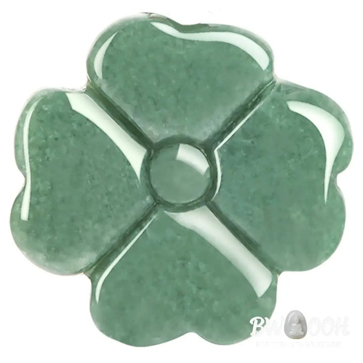 Buddha Stones Natural Lucky Four Leaf Clover Jade Prosperity Necklace Pendant - BWOOOH - Jade(Prosperity♥Abundance)