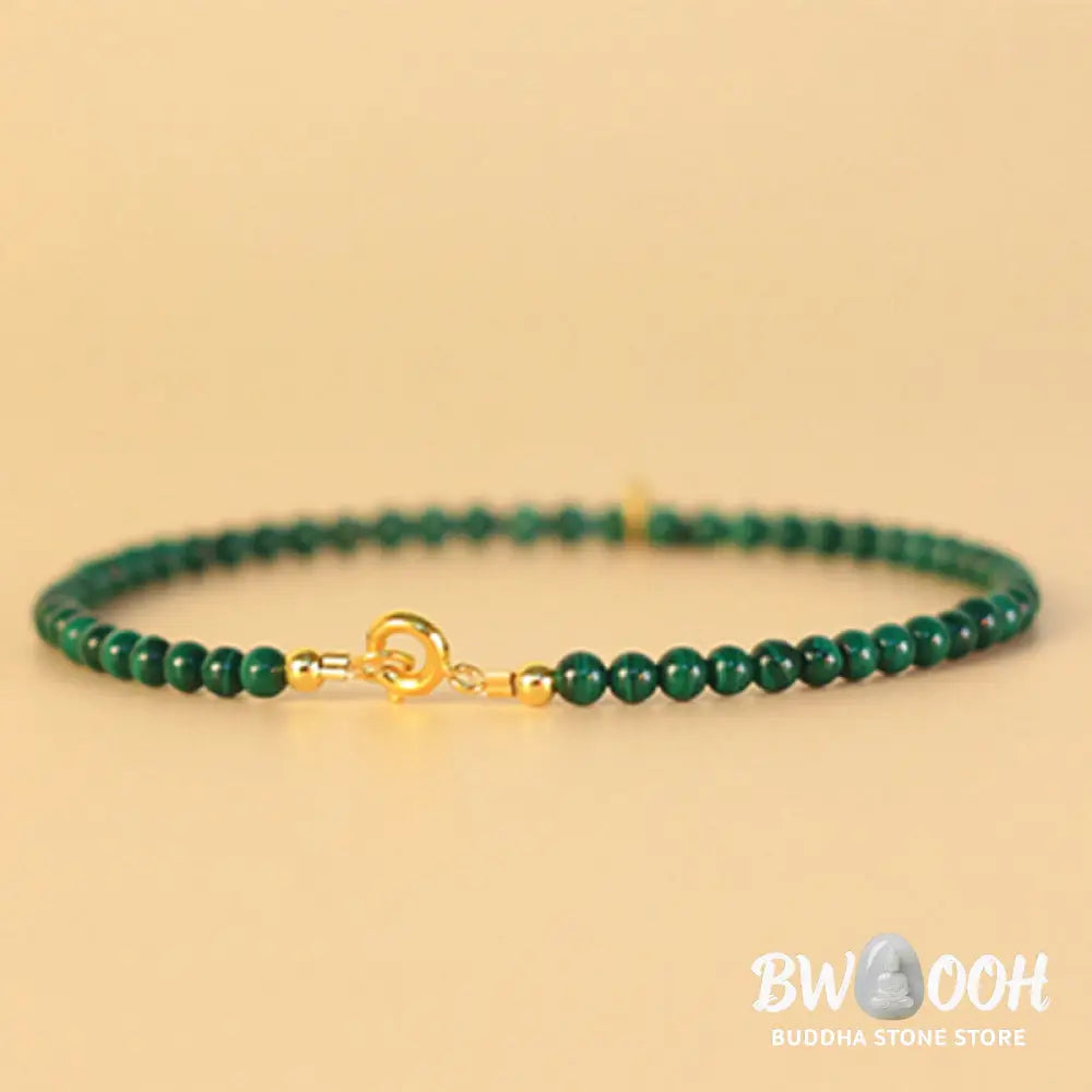 Buddha Stones Natural Malachite Elephant Anti-Anxiety Charm Bracelet - Bracelet