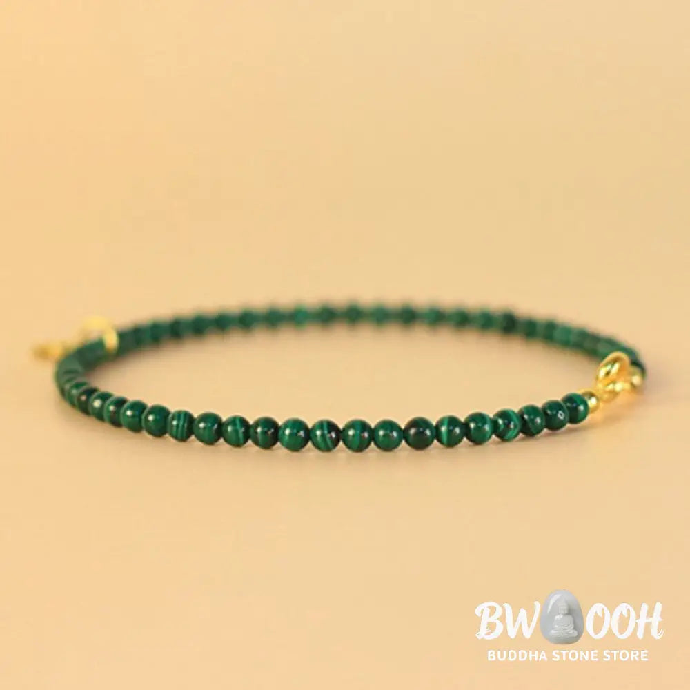 Buddha Stones Natural Malachite Elephant Anti-Anxiety Charm Bracelet - Bracelet