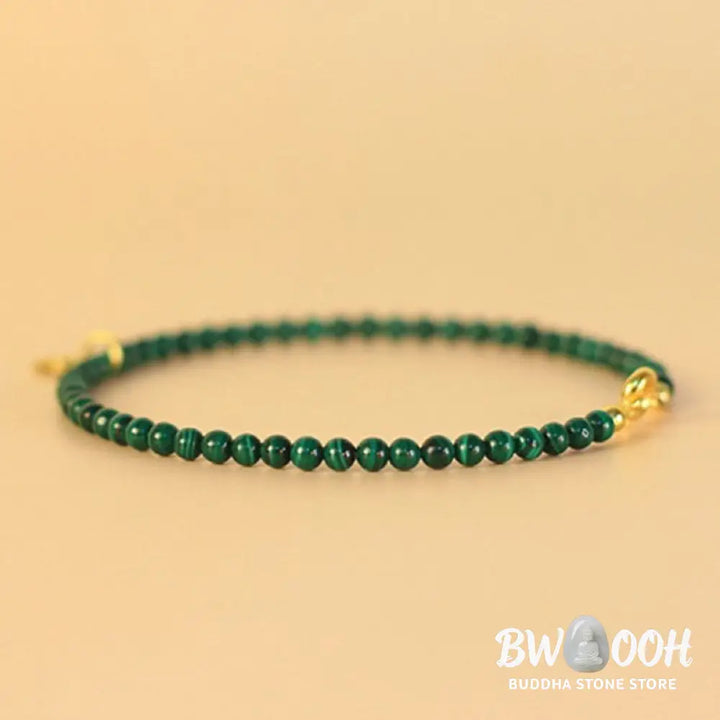 Buddha Stones Natural Malachite Elephant Anti-Anxiety Charm Bracelet - Bracelet
