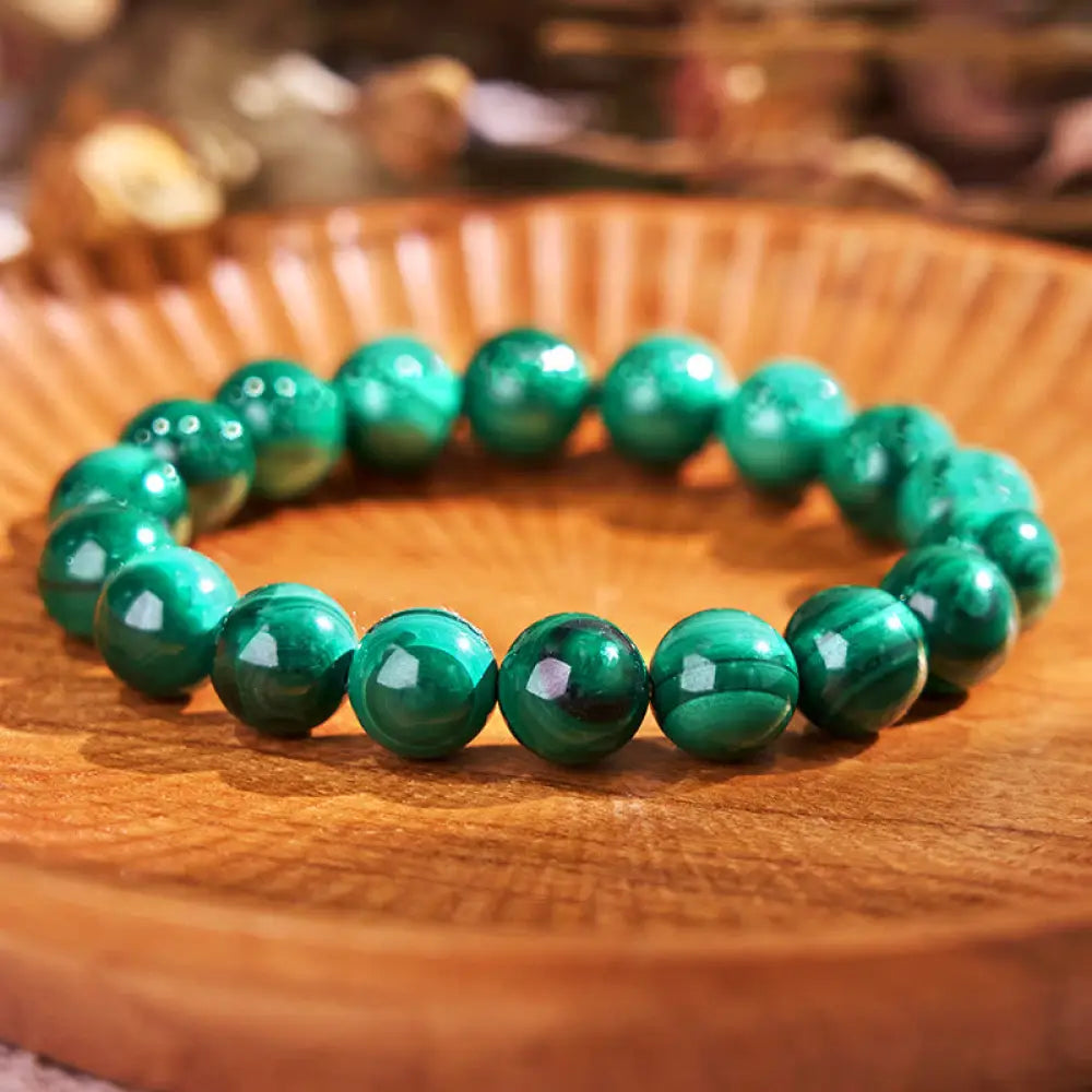 Buddha Stones Natural Malachite Protection Calmness Bracelet - BWOOOH - 12mm - Bracelet