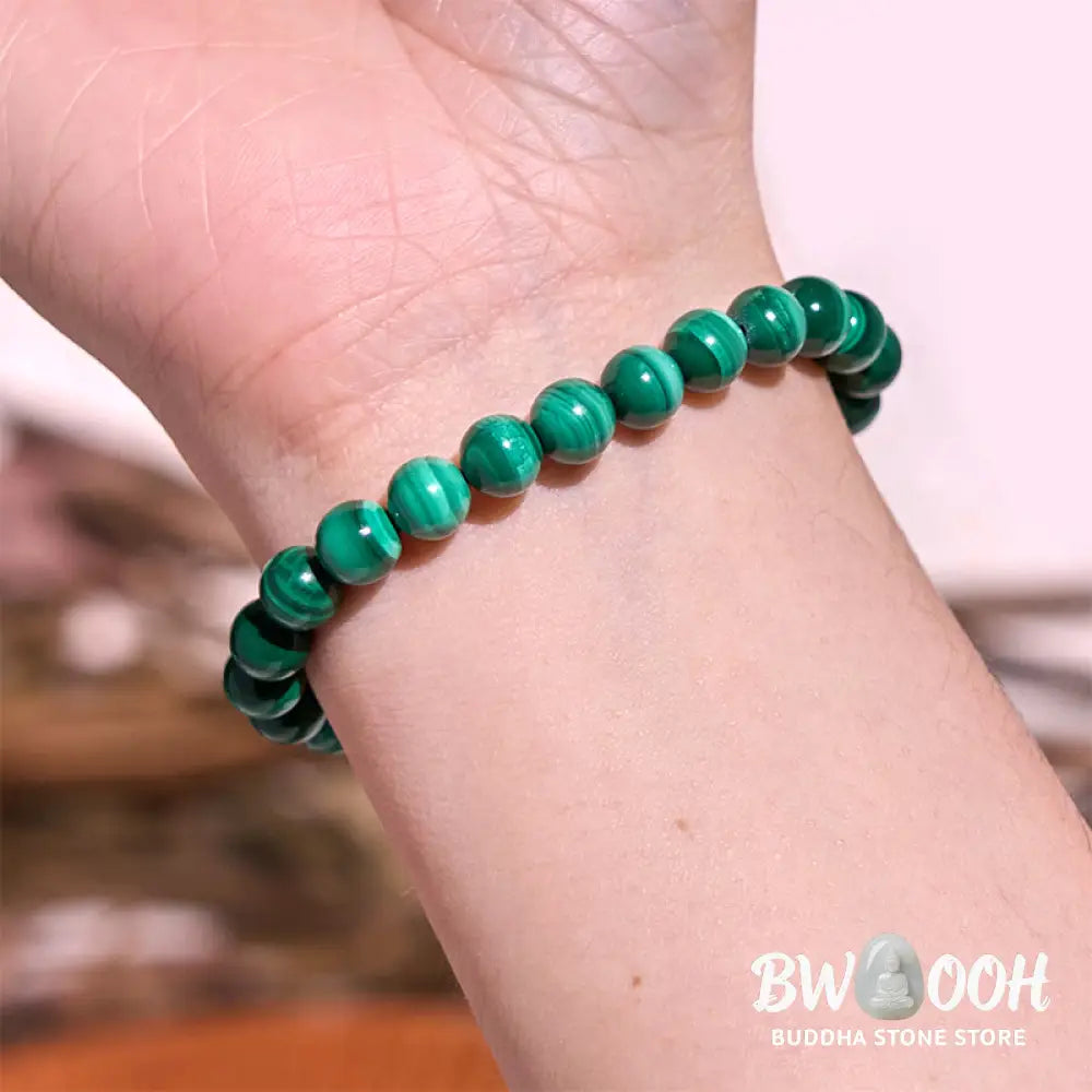 Buddha Stones Natural Malachite Protection Calmness Bracelet - BWOOOH - Bracelet